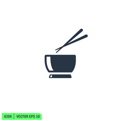 porridge bowl icon vector illustration logo template