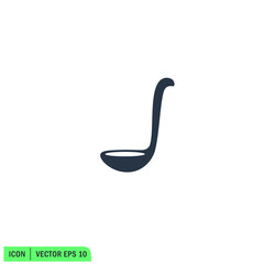 spoon icon utensil symbol logo template