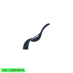 spoon icon utensil symbol logo template