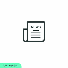 newspaper icon vector illustration simple design element