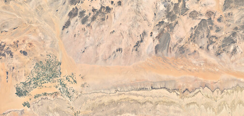 Aerial views of farm areas in Saudi Arabia
