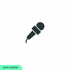 microphone icon news podcast icon vector illustration simple design element