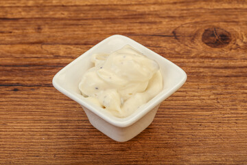 Caesar cream sauce with parmesan and herbs