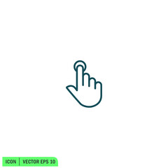 hand finger push button icon vector illustration simple design element