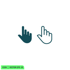 Fototapeta na wymiar hand finger push button icon vector illustration simple design element