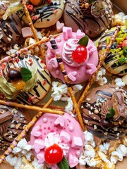 cupcakes with chocolate and sprinkles