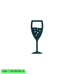 champagne icon vector illustration simple design element