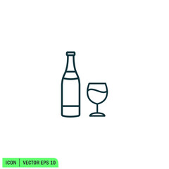 champagne icon vector illustration simple design element