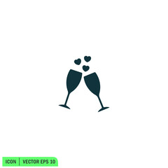 champagne icon vector illustration simple design element