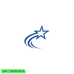 shooting star icon vector illustration simple design element