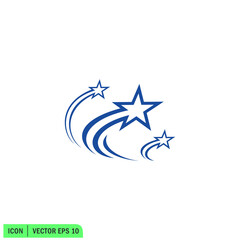 shooting star icon vector illustration simple design element