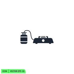 gas stove icon kitchen cooking symbol vector illustration simple design element