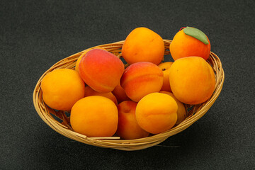 Fresh ripe sweet few apricots
