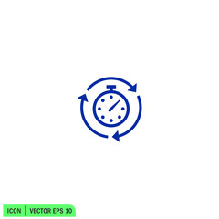 Fototapeta premium clock icon alarm symbol