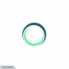 circle swoosh icon rapid symbol vector illustration logo template