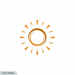 sun icon summer symbol vector illustration