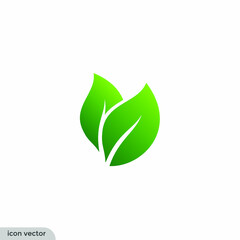 leaf icon nature symbol logo template