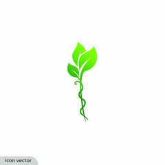 leaf icon nature symbol logo template
