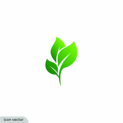 leaf icon nature symbol logo template