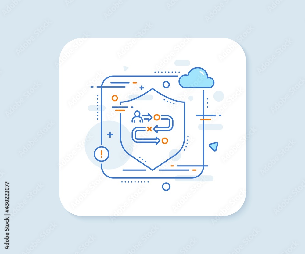 Poster journey path line icon. abstract vector button. project process sign. journey path line icon. protec