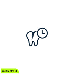 tooth icon dentist symbol logo template simple design element