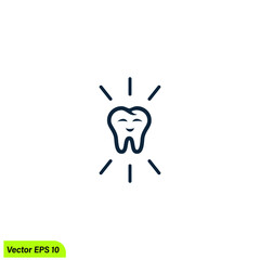 tooth icon dentist symbol logo template simple design element