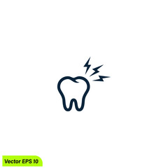 tooth icon dentist symbol logo template simple design element