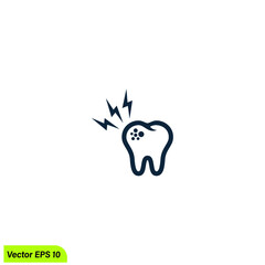 tooth icon dentist symbol logo template simple design element