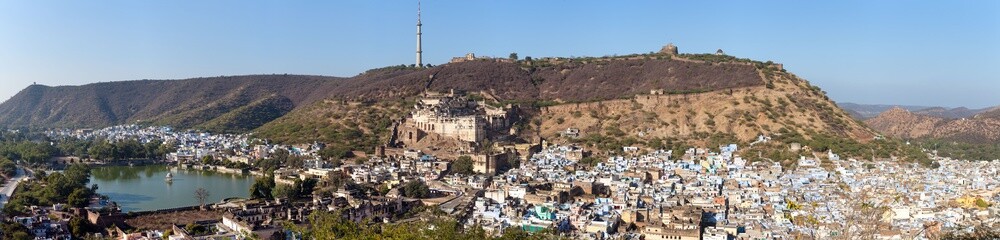 Obraz premium Taragarh fort in Bundi town, Rajasthan, India