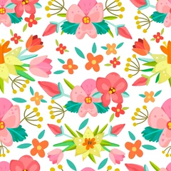 Rolgordijnen Beautiful floral seamless pattern. Bright illustration, can be used for creating card, invitation card for wedding,wallpaper and textile.  © Marusha Belle