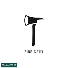 throw axe icon fire department icon vector illustration simple design element