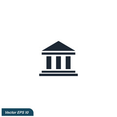 bank icon symbol logo template