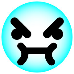 angry face circle