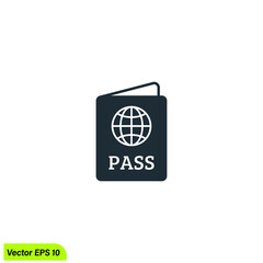 passport icon vector illustration logo template