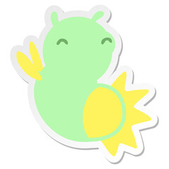cute cartoon glow bug sticker