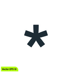 asterisk icon vector illustration logo template