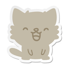 Obraz premium cute little cat sticker