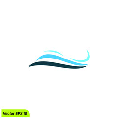 wave sea water icon vector illustration logo template
