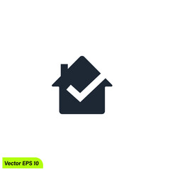 home icon real estate symbol logo template