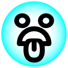 staring nauseous face circle