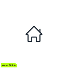 home icon real estate symbol logo template