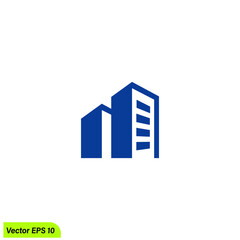 real estate building icon vector illustration logo template