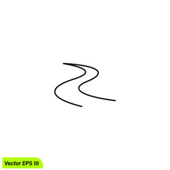 river nature icon vector illustration logo template