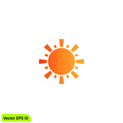 Fototapeta premium sun icon summer symbol vector illustration logo template