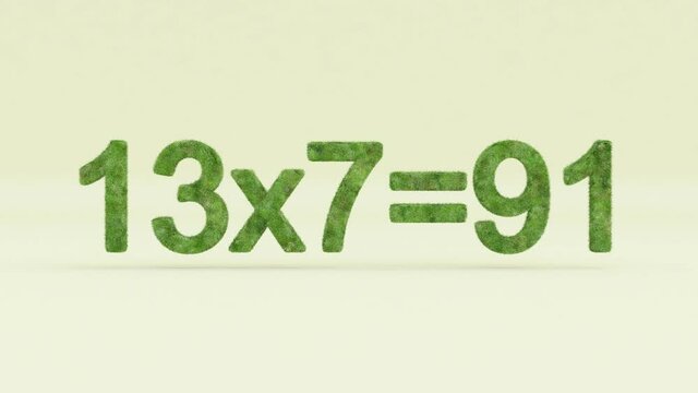 Learning for numerical multiplication of 13 for kids