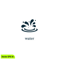 water splash icon vector illustration simple design element