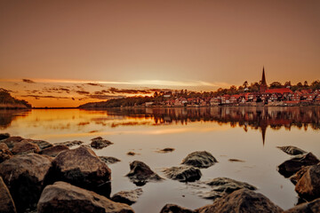 Lauenburg beim Sonnenuntergang