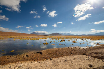View from the scenic road to El Tatio Geysers, Chile