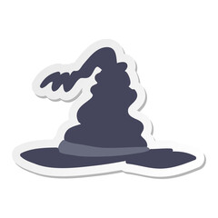 spooky witch hat sticker