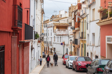 Fototapeta na wymiar Narrow street in Penáguila, Alicante (Spain) 